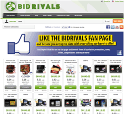 Bidrivals.com Penny Auction Website
