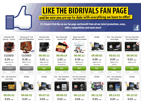 Click here and Win at BidRivals!